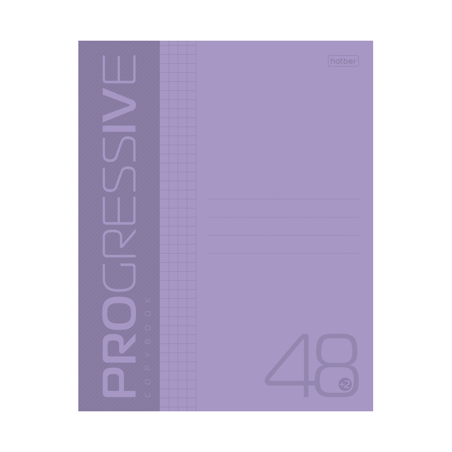 Тетрадь 48л кл. пластик "PROGRESSIVE"Фиолетовая Пл