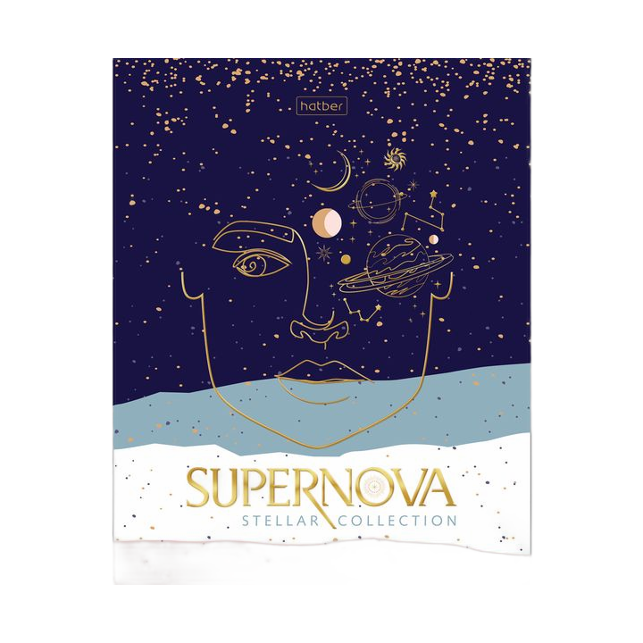 Тетрадь 48л кл. "3Dфольга SUPERNOVA"скругл.углы ма