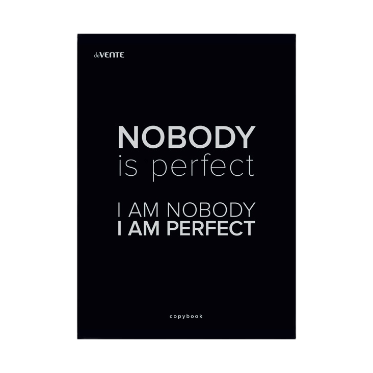 Тетрадь А4 кл. 80л "Nobody is perfect!" выблак deV