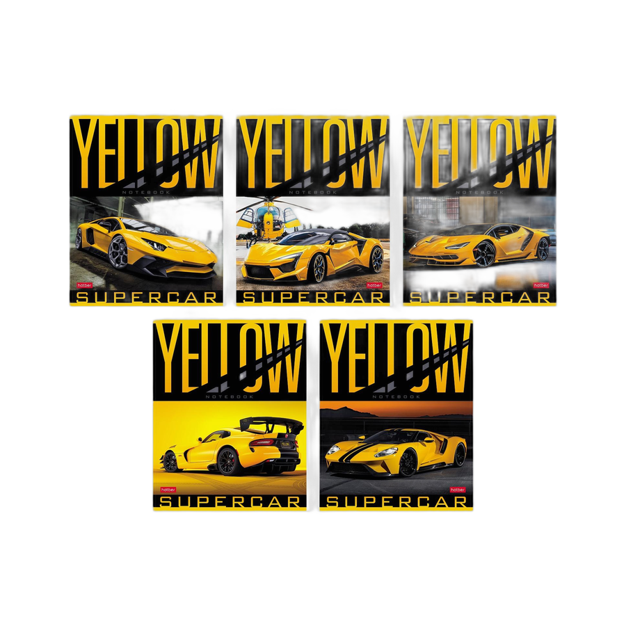 Тетрадь 48л кл. "YELLOWsupercar" 65гр скругл.углы