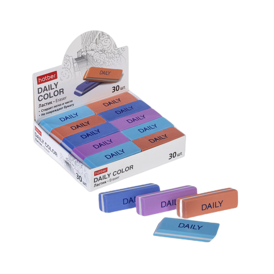 Ластик "Daily Color" в дисплее термопластичная рез